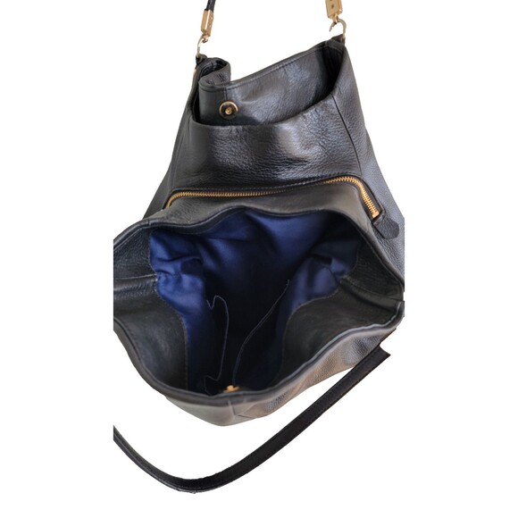 Coach Black  Leather Madison Pebbled Phoebe Shoulder Bag w Gold Hardware Purple - Picture 14 of 16